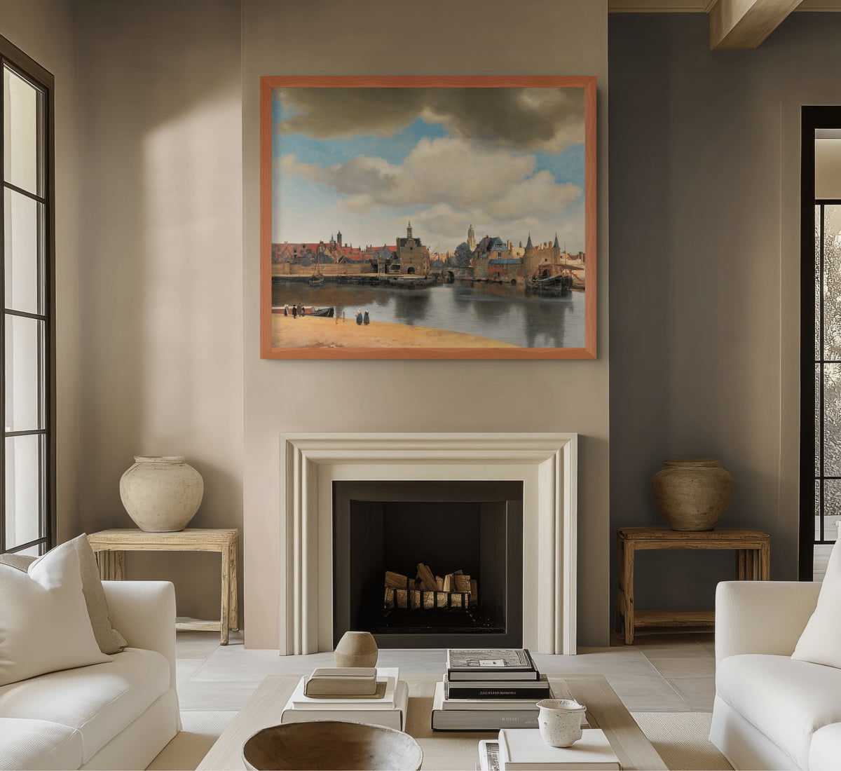 Woman Holding a Balance - Johannes Vermeer - Premium 430g canvas (gallery quality)