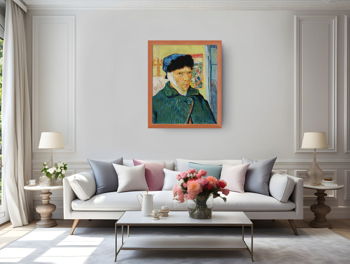 Self-Portrait with Bandaged Ear - Vincent Van Gogh - Premium canvas 430g (gallery quality)