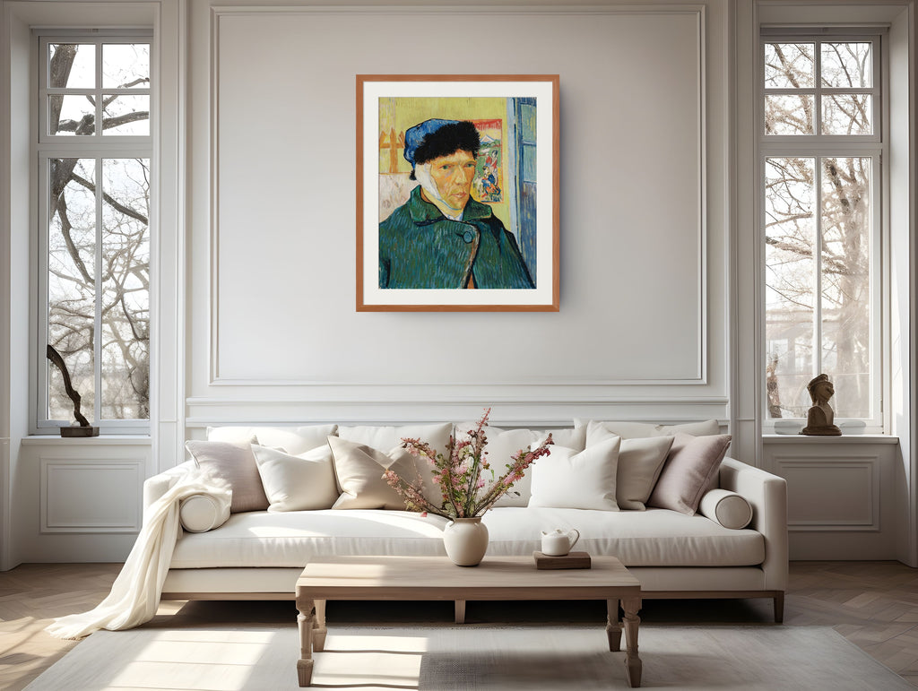 Autoretrato con la oreja bendada - Vincent Van Gogh - Lienzo premium 430g (calidad de galeria)