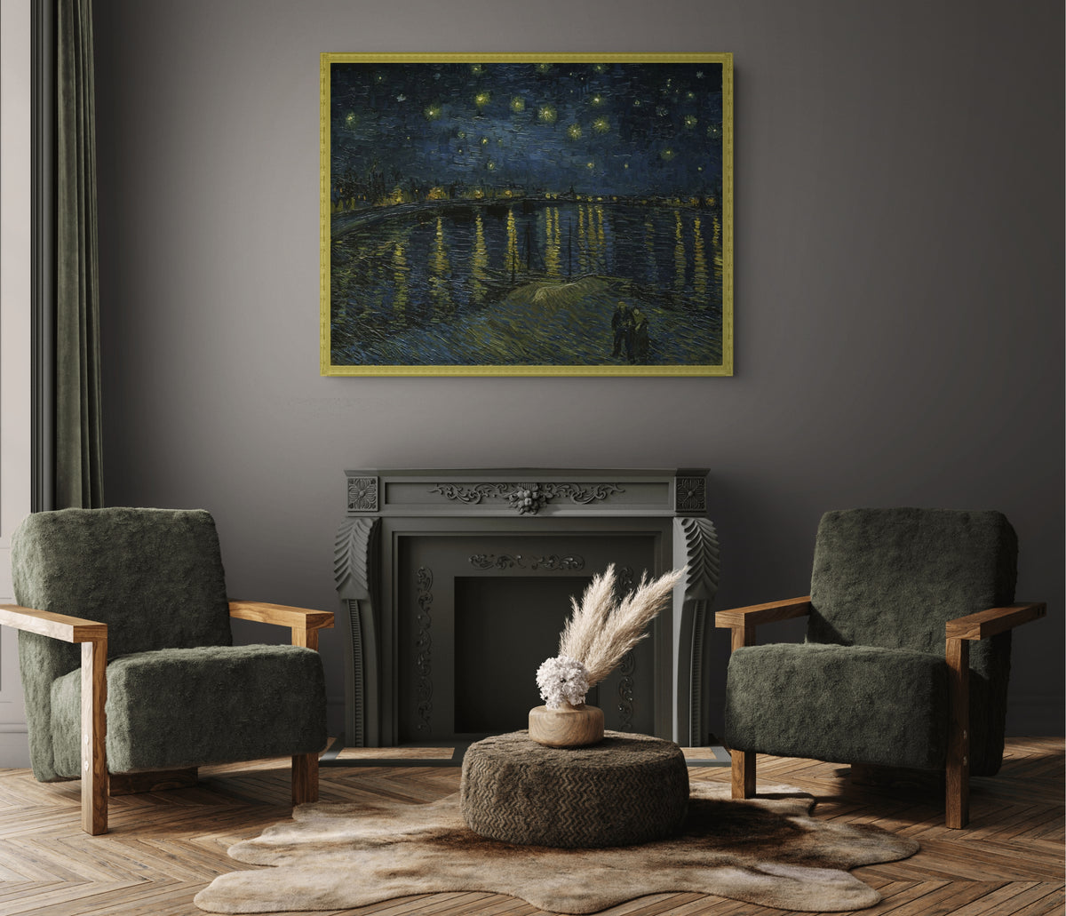The Starry Night - Vincent Van Gogh - Premium 430g canvas (gallery quality)