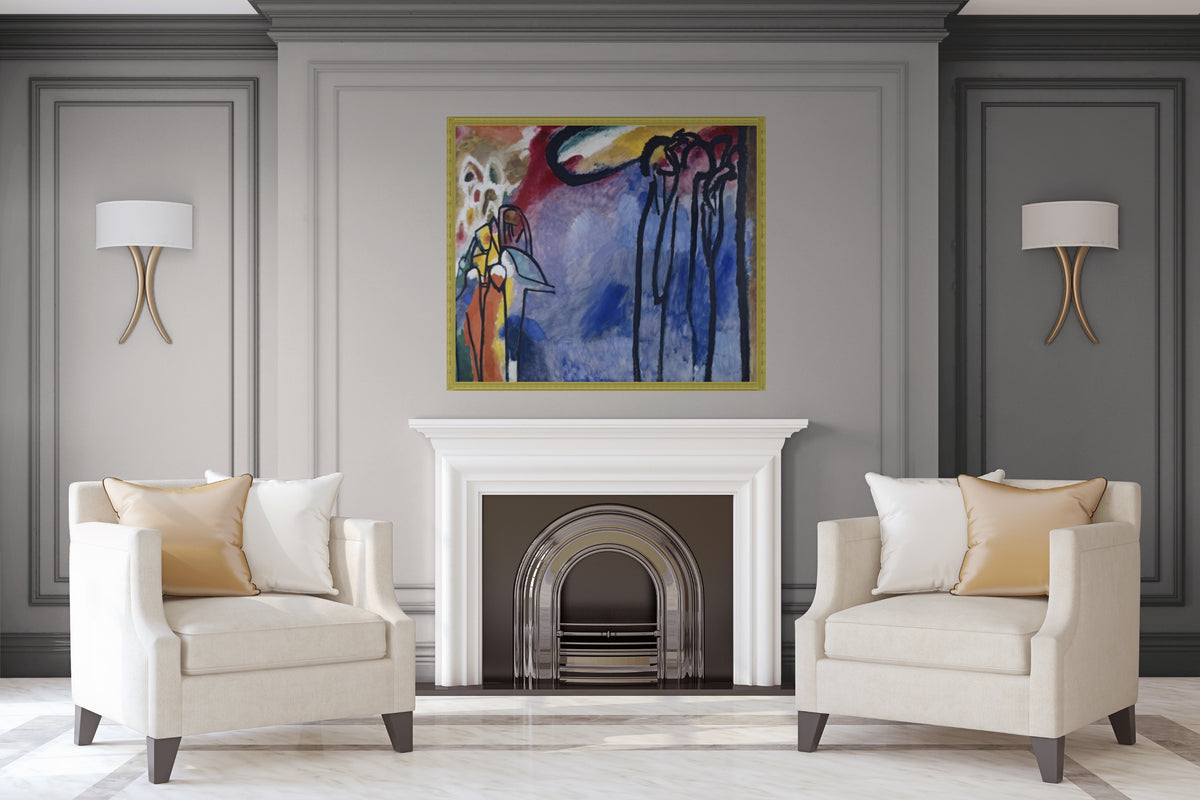Couple on Horseback - Wassily Kandinsky - Premium 430g canvas (gallery quality)