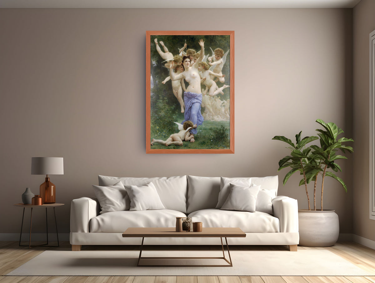 El enjambre de cupidos - William-Adolphe Bouguereau - Lienzo premium 430g (calidad de galeria)