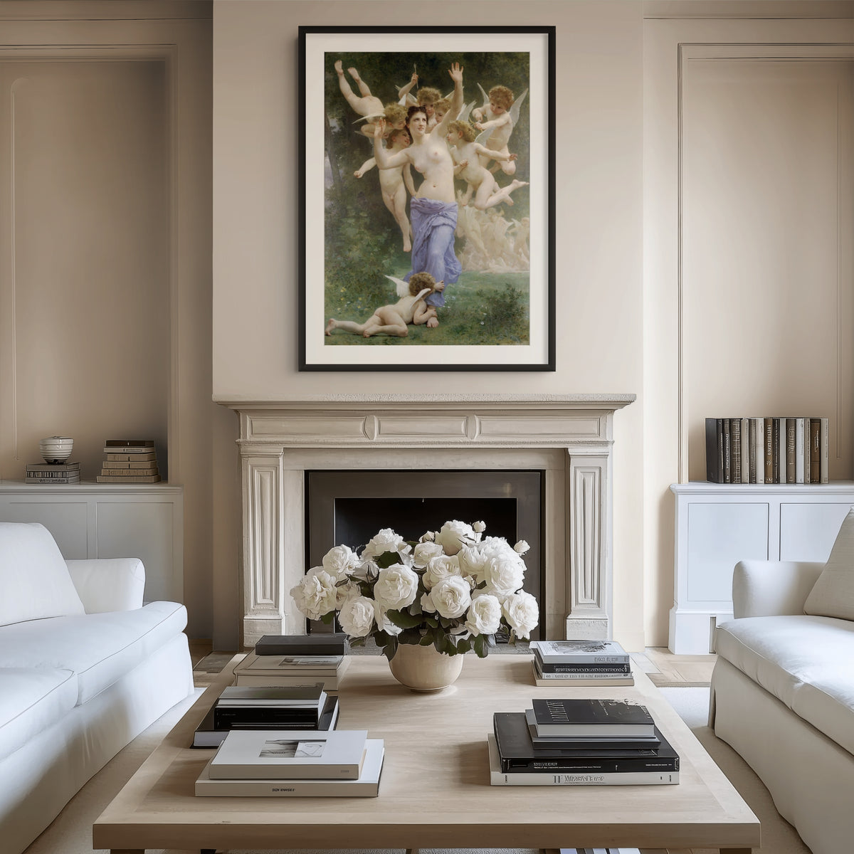 El enjambre de cupidos - William-Adolphe Bouguereau - Lienzo premium 430g (calidad de galeria)