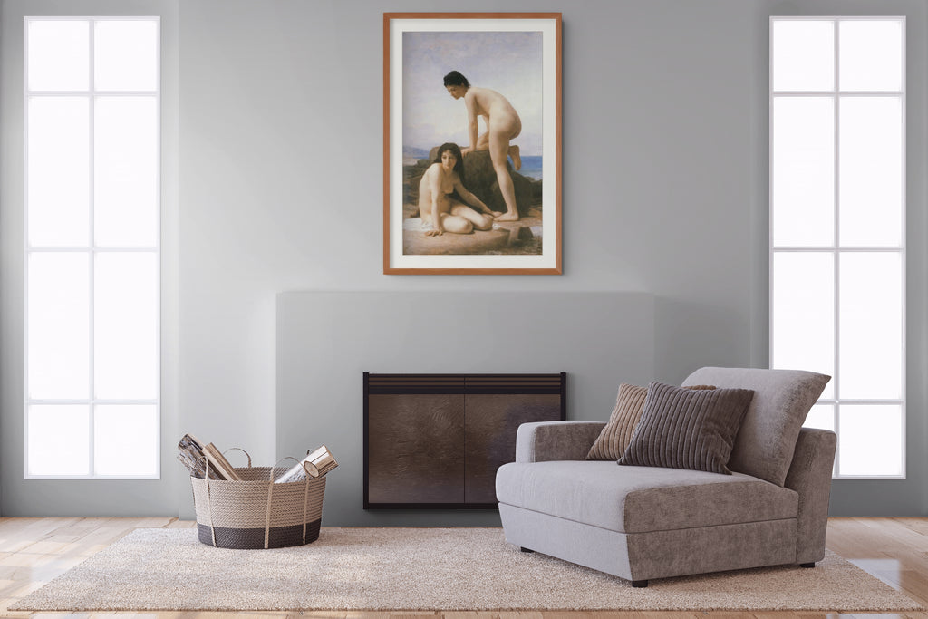 Las dos bañistas - William-Adolphe Bouguereau - Lienzo premium 430g (calidad de galeria)