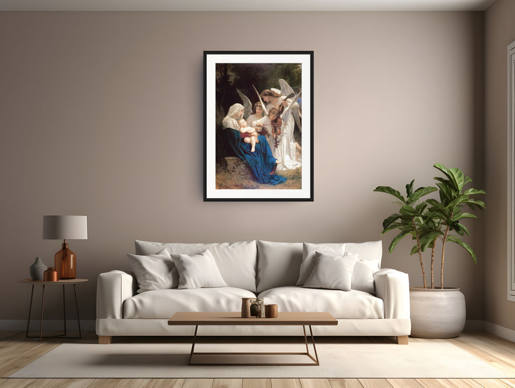 El canto de los ángeles - William-Adolphe Bouguereau - Lienzo premium 430g (calidad de galeria)