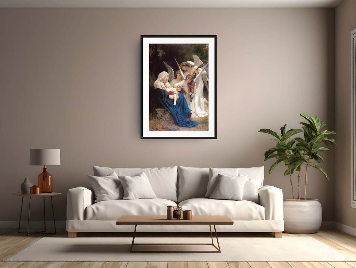 El canto de los ángeles - William-Adolphe Bouguereau - Lienzo premium 430g (calidad de galeria)