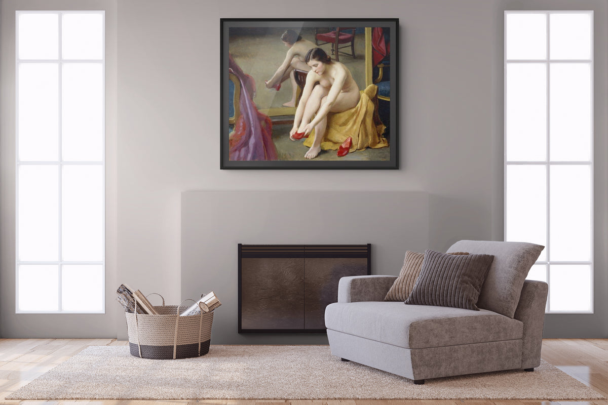Las mulas rojas -William McGregor Paxton - Lienzo premium 430g (calidad de galeria)