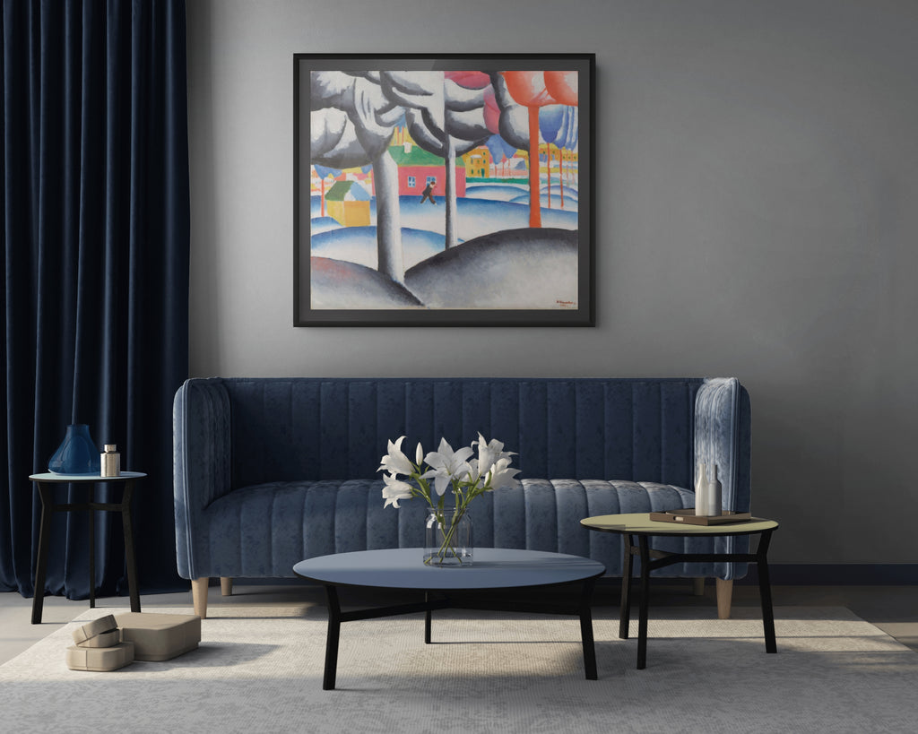 Paisaje invernal -  Kazimir Malévich - Lienzo premium 430g (calidad de galeria)
